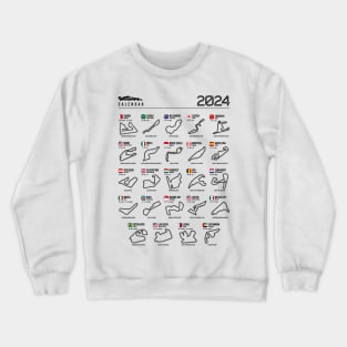 Calendar 2024 Formula Racing Tracks Crewneck Sweatshirt